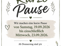 Kurze Pause /> </div>
            <div class=
